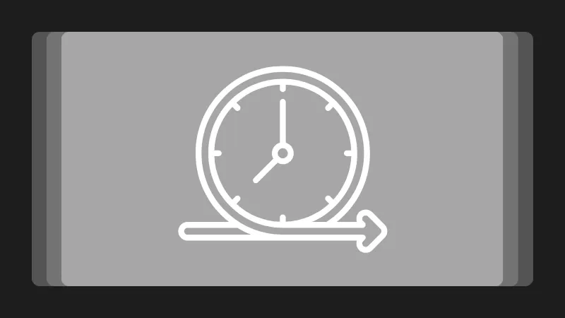 A stopwatch above an arrow, representing focused planning cycles